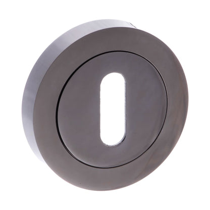 Paire de cache-trous de serrure en nickel noir pour serrure à mortaise