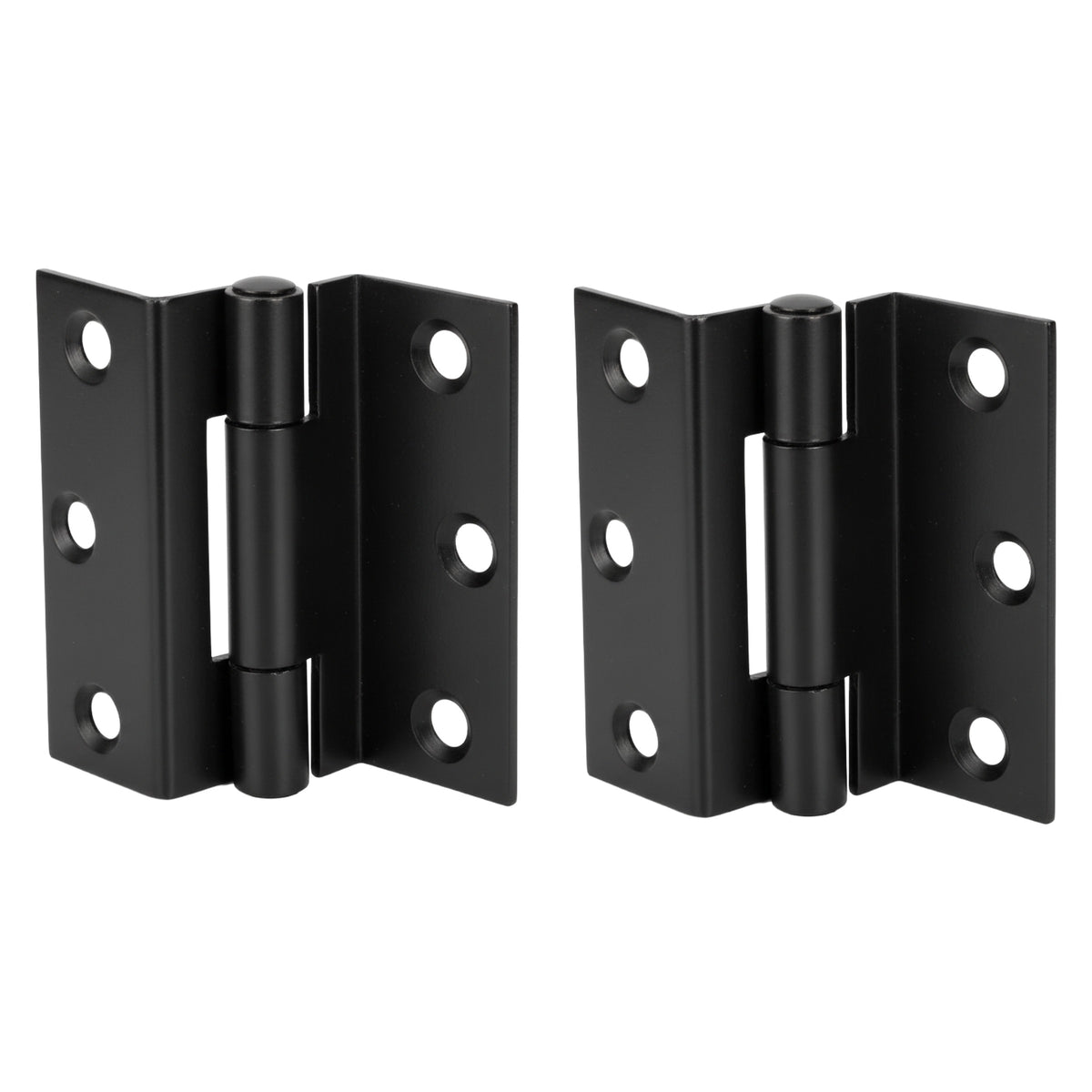 Stormproof 63mm Cranked Hinges - Zinc Plated Brass Black Timber Window Caravan Shut