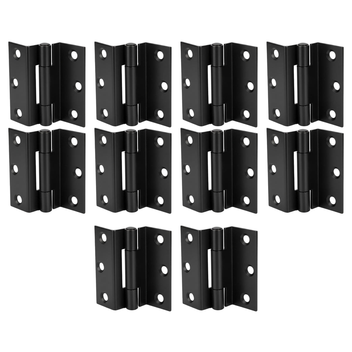 Stormproof 63mm Cranked Hinges - Zinc Plated Brass Black Timber Window Caravan Shut