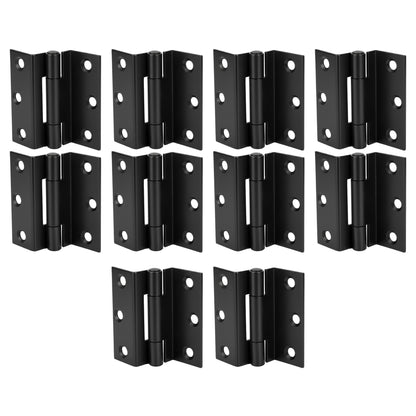 Stormproof 63mm Cranked Hinges - Zinc Plated Brass Black Timber Window Caravan Shut