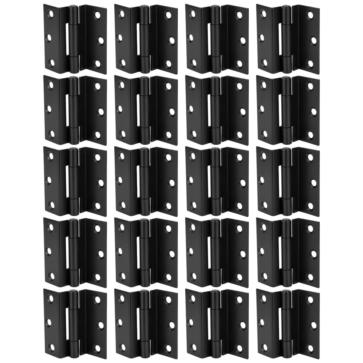 Stormproof 63mm Cranked Hinges - Zinc Plated Brass Black Timber Window Caravan Shut