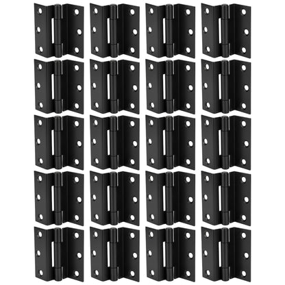Stormproof 63mm Cranked Hinges - Zinc Plated Brass Black Timber Window Caravan Shut