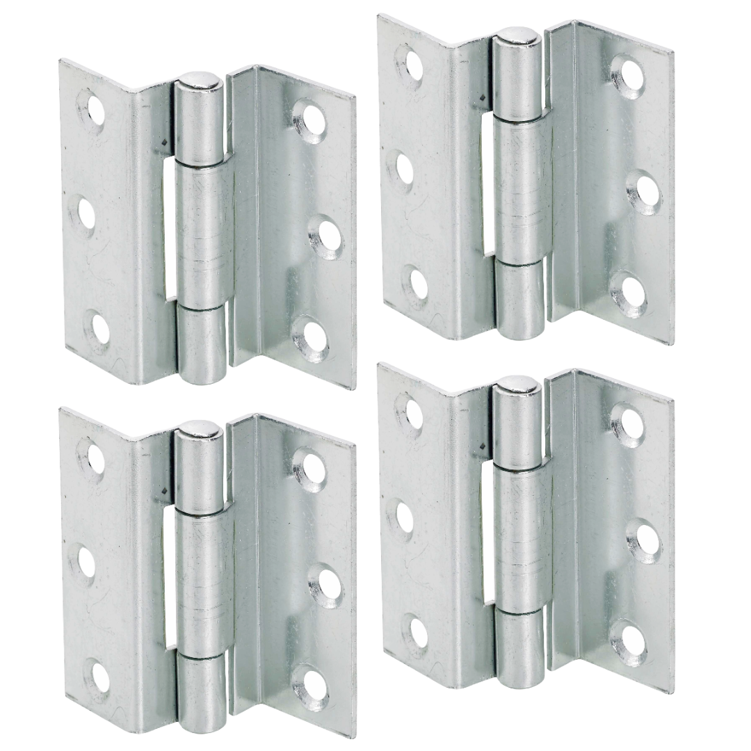 Charnières coudées anti-tempête de 63 mm - Fermeture de fenêtre en bois en laiton zingué pour caravane 