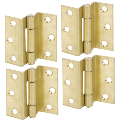 Marketplace JPG companion for Stormproof 63mm Cranked Hinges - Zinc Plated Brass Timber Window Caravan Shut - 2"