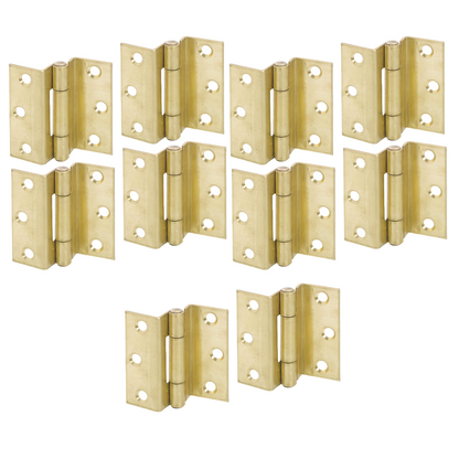 Charnières coudées anti-tempête de 63 mm - Fermeture de fenêtre en bois en laiton zingué pour caravane 