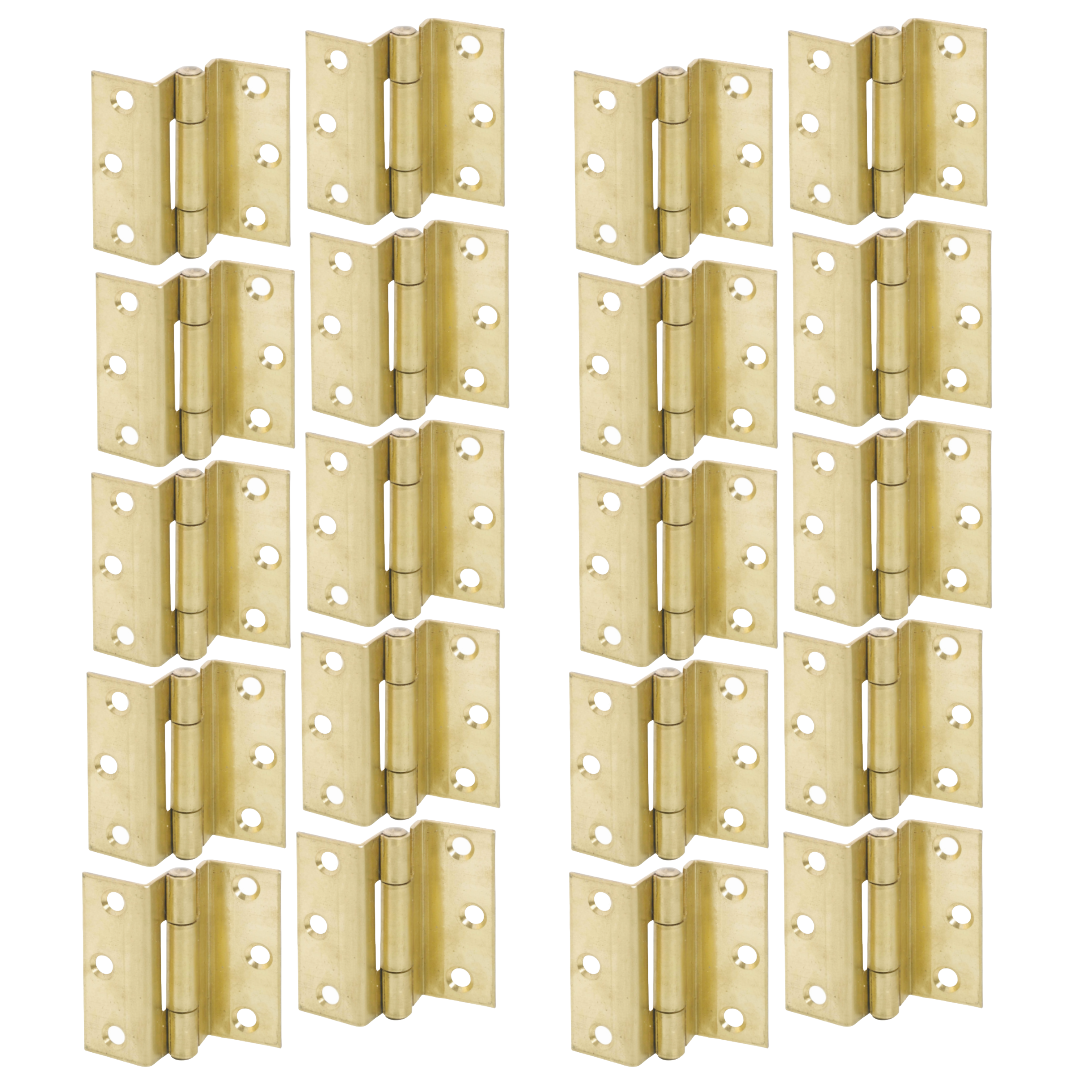 Charnières coudées anti-tempête de 63 mm - Fermeture de fenêtre en bois en laiton zingué pour caravane 