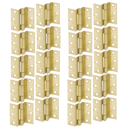 Charnières coudées anti-tempête de 63 mm - Fermeture de fenêtre en bois en laiton zingué pour caravane 