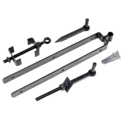 Marketplace JPG companion for Adjustable Double Strap Field Gate Hinge Set 12" / 18" / 24" for 3in Gates - Black or Galvanised
