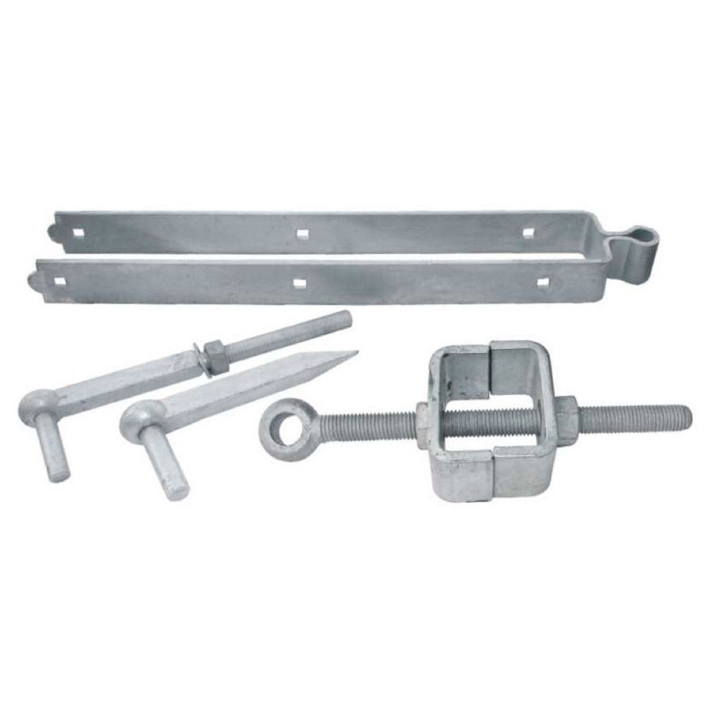 18" 450mm Adjustable Double Strap Field / Farm Gate Hinge Set GALVANISED