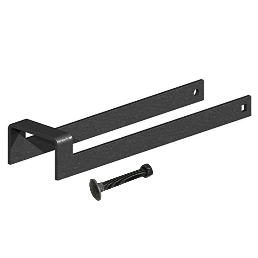 Loquet de portail à boucle à jeter sur 35,5 cm, robuste, noir, 7,6 cm de large, pour écuries et granges