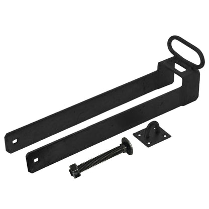 Marketplace JPG companion for Throw Over Loop Security Gate Latch 18" Heavy Duty Black 3" with Lifting Handle
