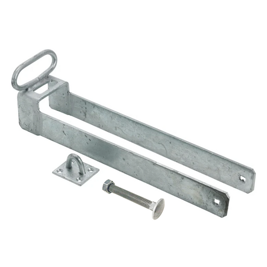 Throw Over Loop Security Gate Latch 18" Heavy Duty Galv 3" with Lifting Handle