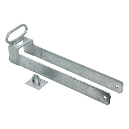 Loquet de portail à boucle à jeter, robuste, galvanisé, 35,6 cm, 7,6 cm de large, pour écuries et granges