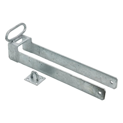Marketplace JPG companion for Throw Over Loop Security Gate Latch 18" Heavy Duty Galv 3" with Lifting Handle