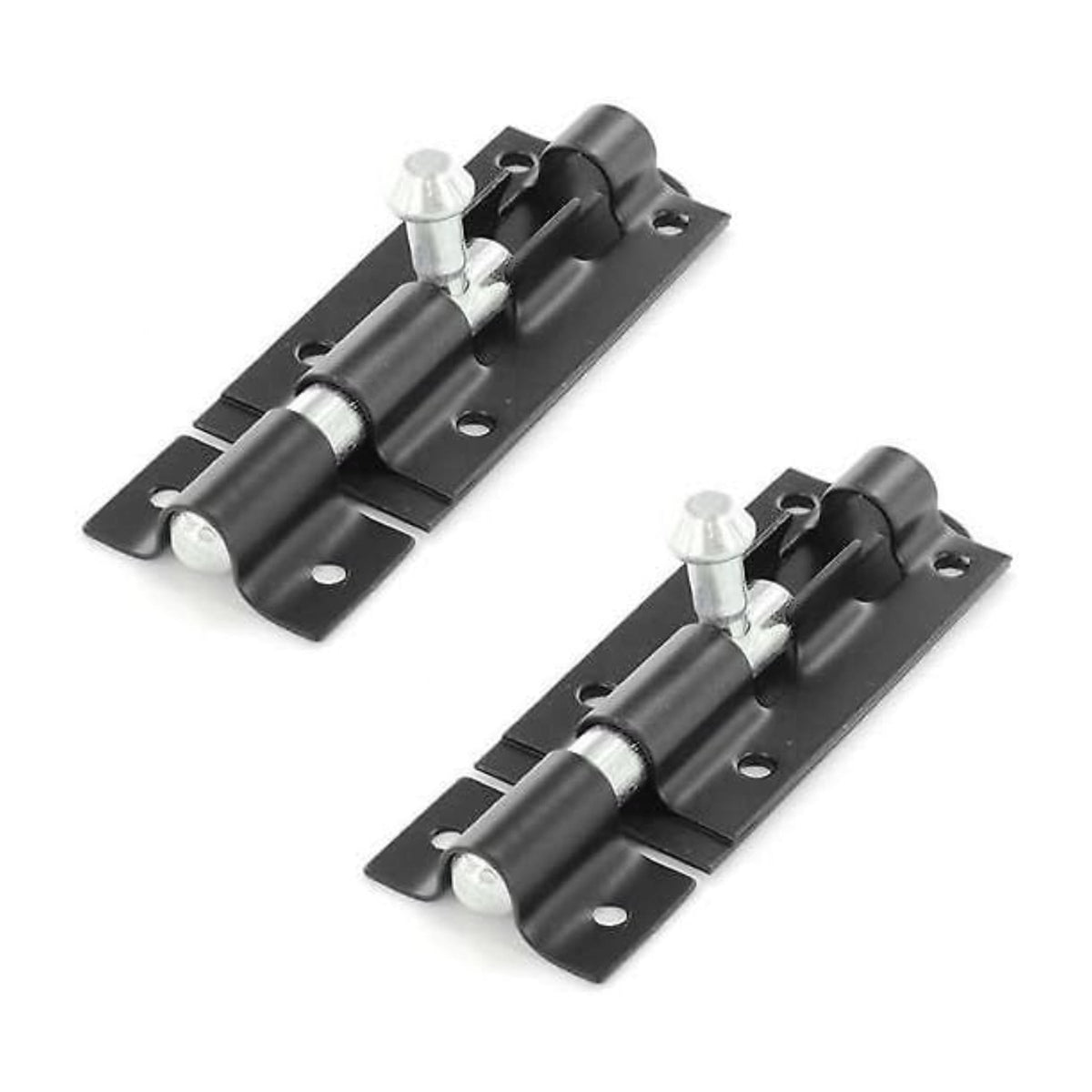 Marketplace JPG companion for Black Aluminium Tower Bolt Gate Door Shed Latch Locks  2 Pack 4" / 6" / 8"