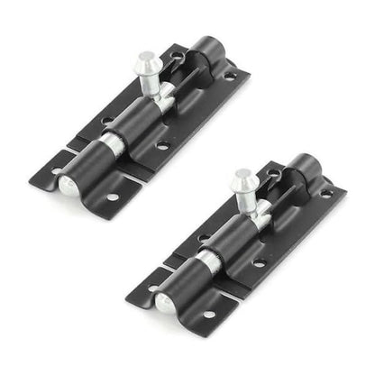 Marketplace JPG companion for Black Aluminium Tower Bolt Gate Door Shed Latch Locks  2 Pack 4" / 6" / 8"