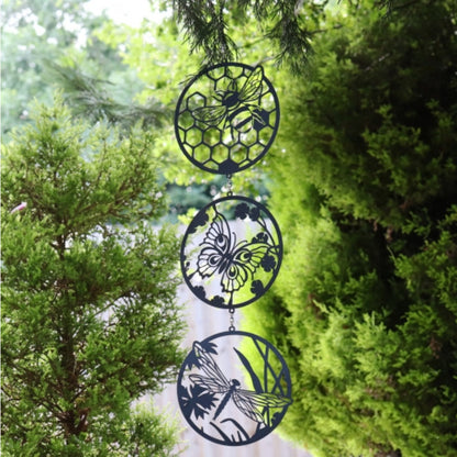 Tesco JPG version for Bee Butterfly Dragonfly Trio Spinner - Metal Black - 60cm x 15cm