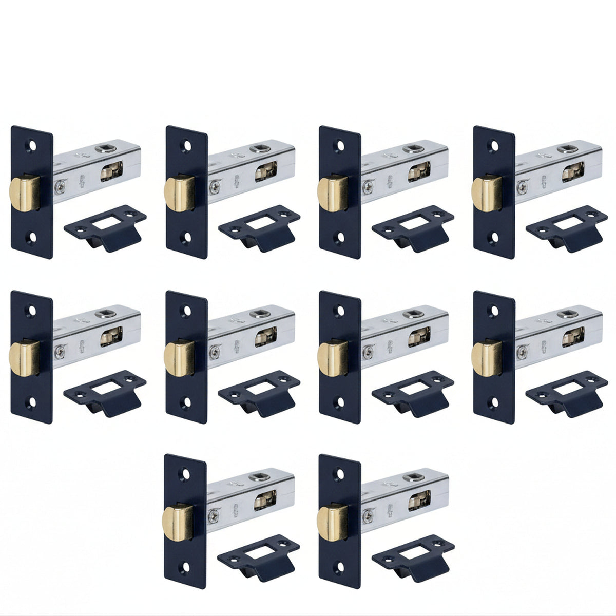 Marketplace JPG companion for Mortice Tubular Door Latch 2.5" 63mm Internal Door Catch Black 1-10