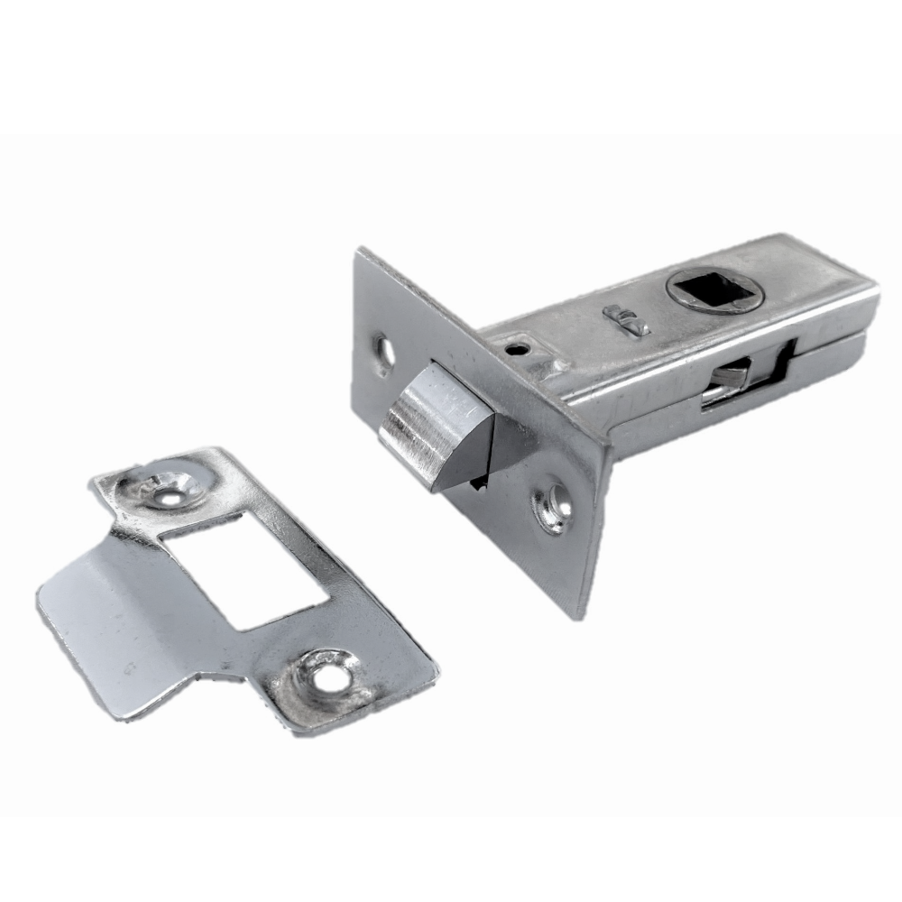 MORTICE TUBULAR LATCH 2.5" 63mm Internal Door Catch Handle NICKLE PLATE 1-10