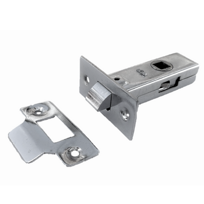 MORTICE TUBULAR LATCH 2.5" 63mm Internal Door Catch Handle NICKLE PLATE 1-10