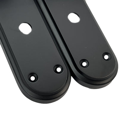 Marketplace JPG companion for Genova Door Handles Matt Black Twist Lever Bathroom Lock on Modern Marina Backplate
