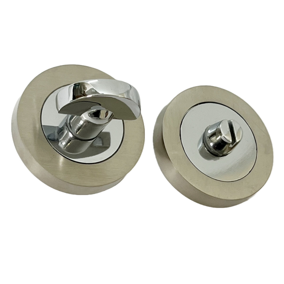 Marketplace JPG companion for Bathroom WC Door Thumb Turn & Release Toilet Chrome Satin Duo - 10mm