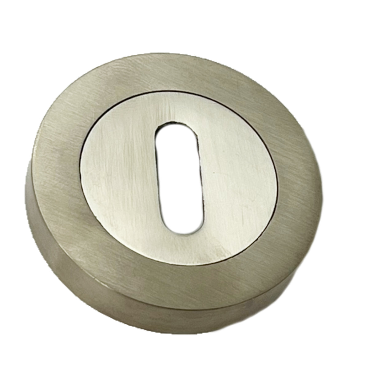 Marketplace JPG companion for Escutcheon Satin Pair Keyhole Cover Mortice Door Lock Cover - 52mm