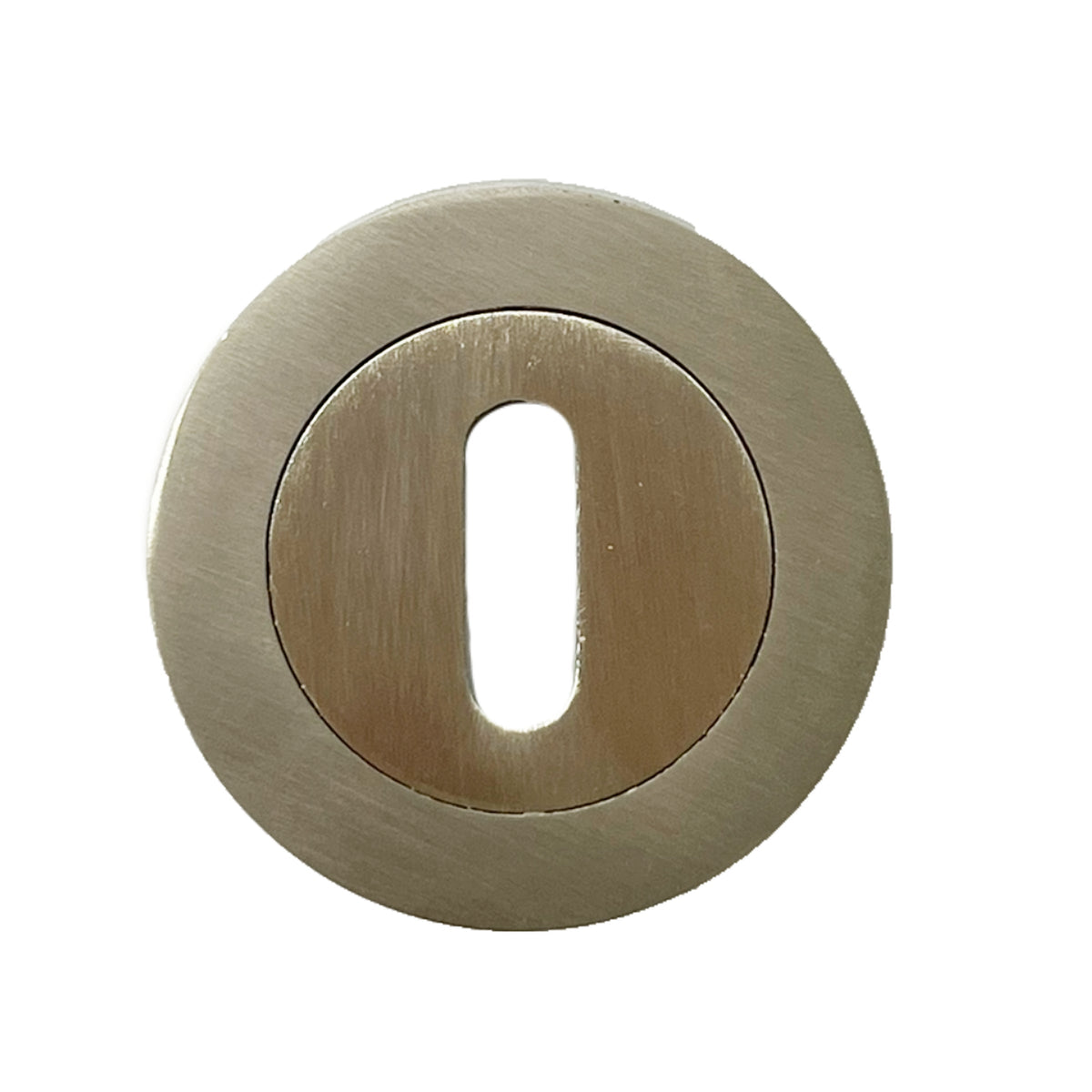 Marketplace JPG companion for Escutcheon Satin Pair Keyhole Cover Mortice Door Lock Cover - 52mm