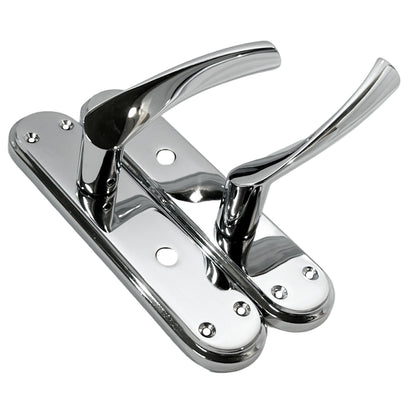 Marketplace JPG companion for Genova Door Handles Polished Chrome Twist Lever Bathroom Lock on Modern Marina Backplate