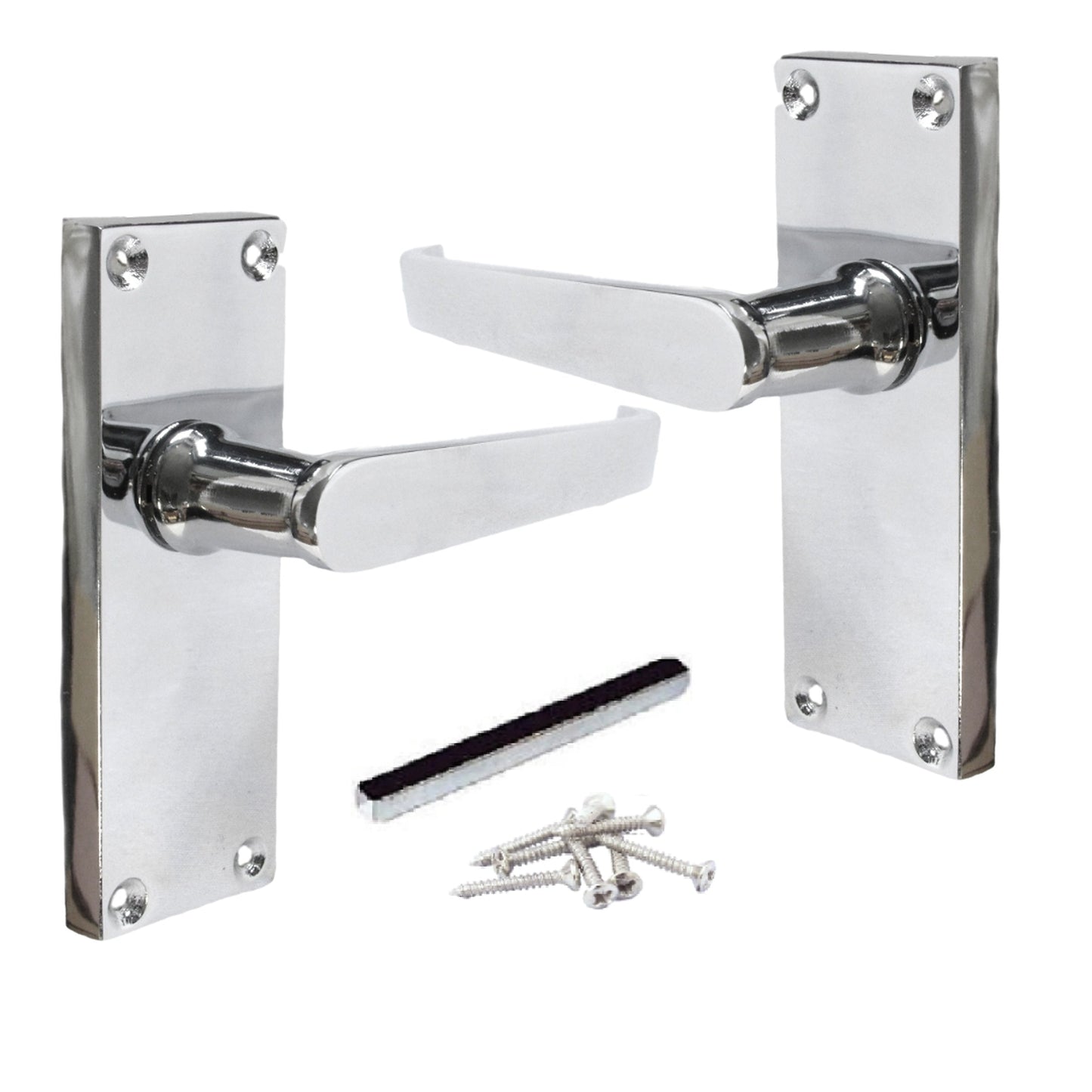 Marketplace JPG companion for Door Handles Victorian Straight Lever Latch - Chrome 120 X 40mm - 113mm X 42mm