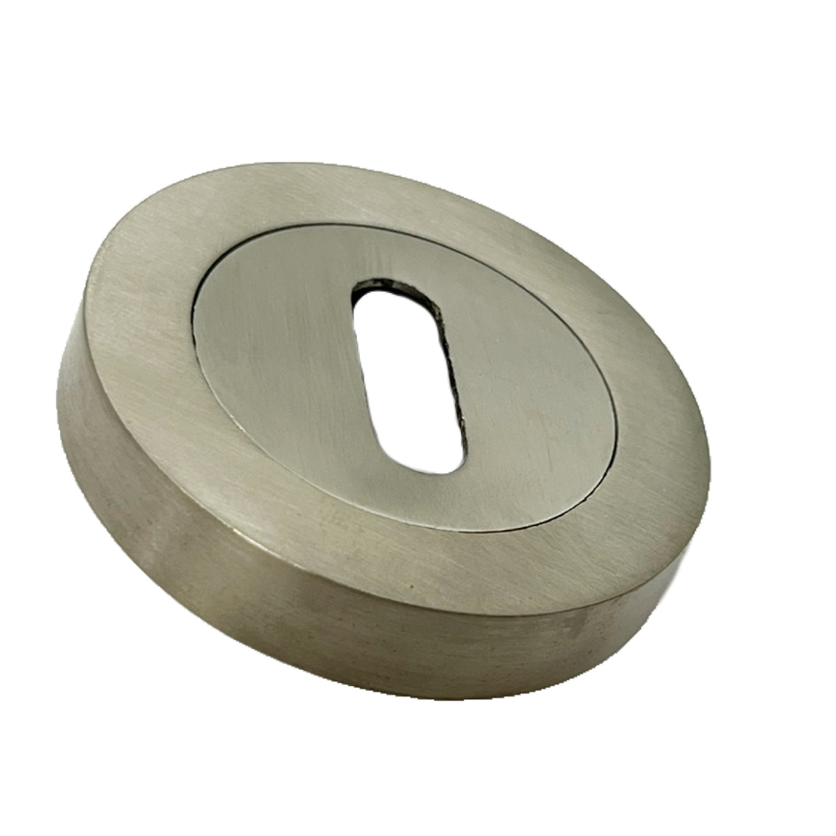 Marketplace JPG companion for Escutcheon Satin Pair Keyhole Cover Mortice Door Lock Cover - 52mm
