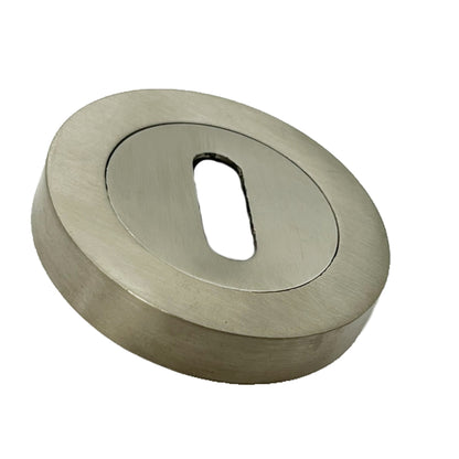 Marketplace JPG companion for Escutcheon Satin Pair Keyhole Cover Mortice Door Lock Cover - 52mm
