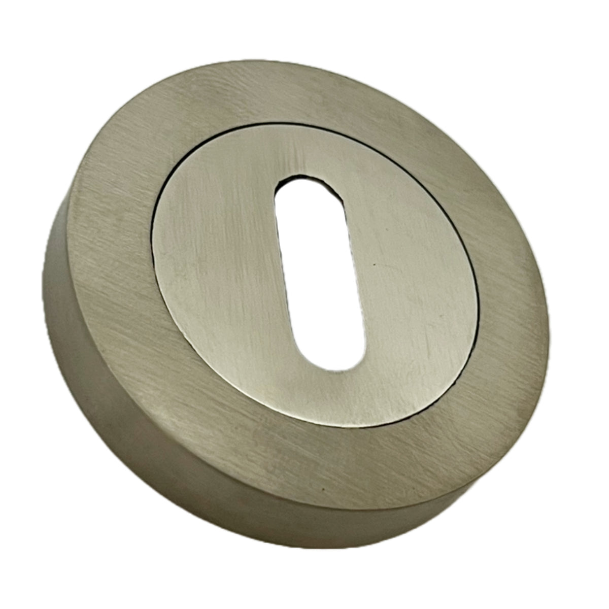 Marketplace JPG companion for Escutcheon Satin Pair Keyhole Cover Mortice Door Lock Cover - 52mm