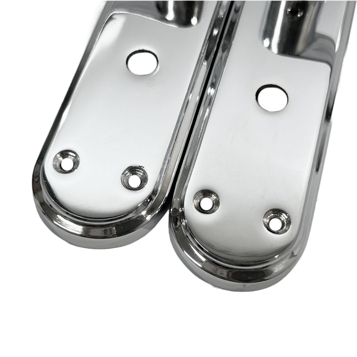 Marketplace JPG companion for Genova Door Handles Polished Chrome Twist Lever Bathroom Lock on Modern Marina Backplate
