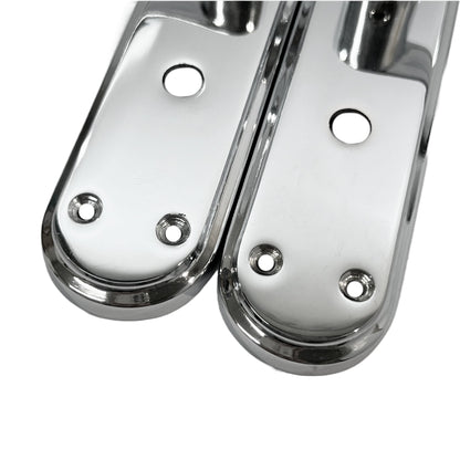 Marketplace JPG companion for Genova Door Handles Polished Chrome Twist Lever Bathroom Lock on Modern Marina Backplate