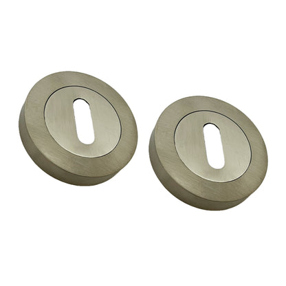 Marketplace JPG companion for Escutcheon Satin Pair Keyhole Cover Mortice Door Lock Cover - 52mm
