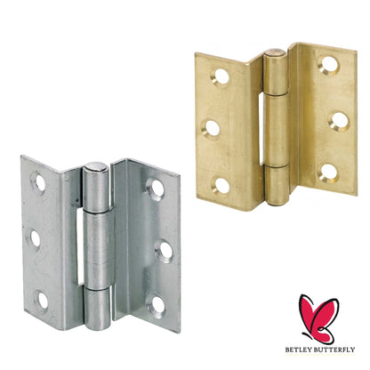 Marketplace JPG companion for Stormproof 63mm Cranked Hinges - Zinc Plated Brass Timber Window Caravan Shut - 2"