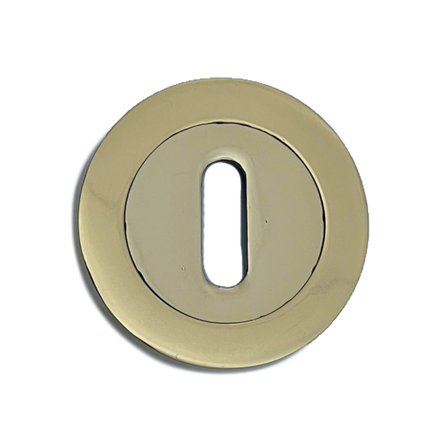 Marketplace JPG companion for Escutcheon Polished Brass Pair Keyhole Cover Mortice Door Lock Cover - 52mm