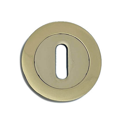 Marketplace JPG companion for Escutcheon Polished Brass Pair Keyhole Cover Mortice Door Lock Cover - 52mm
