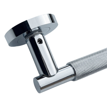 Marketplace JPG companion for Knurled Turning Door Handles Chrome Lever on Rose Latch Handle Set Luxe
