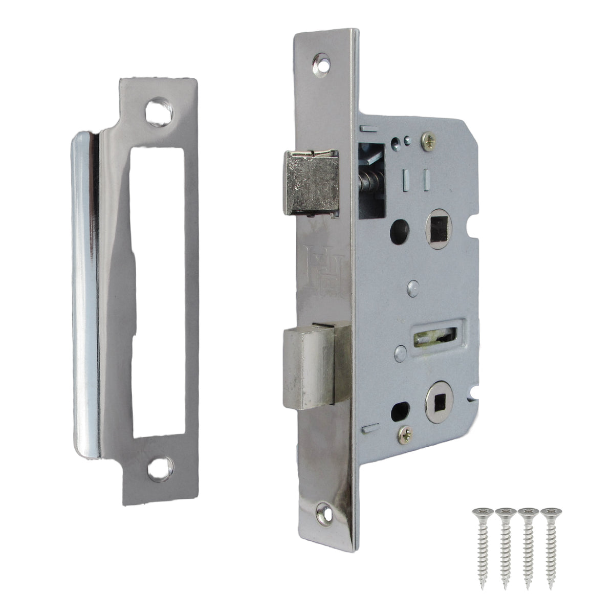 Marketplace JPG companion for London Astrid Twist Door Handle Polished Chrome Bathroom Handles with Lock Hinges - 179mm X 40mm