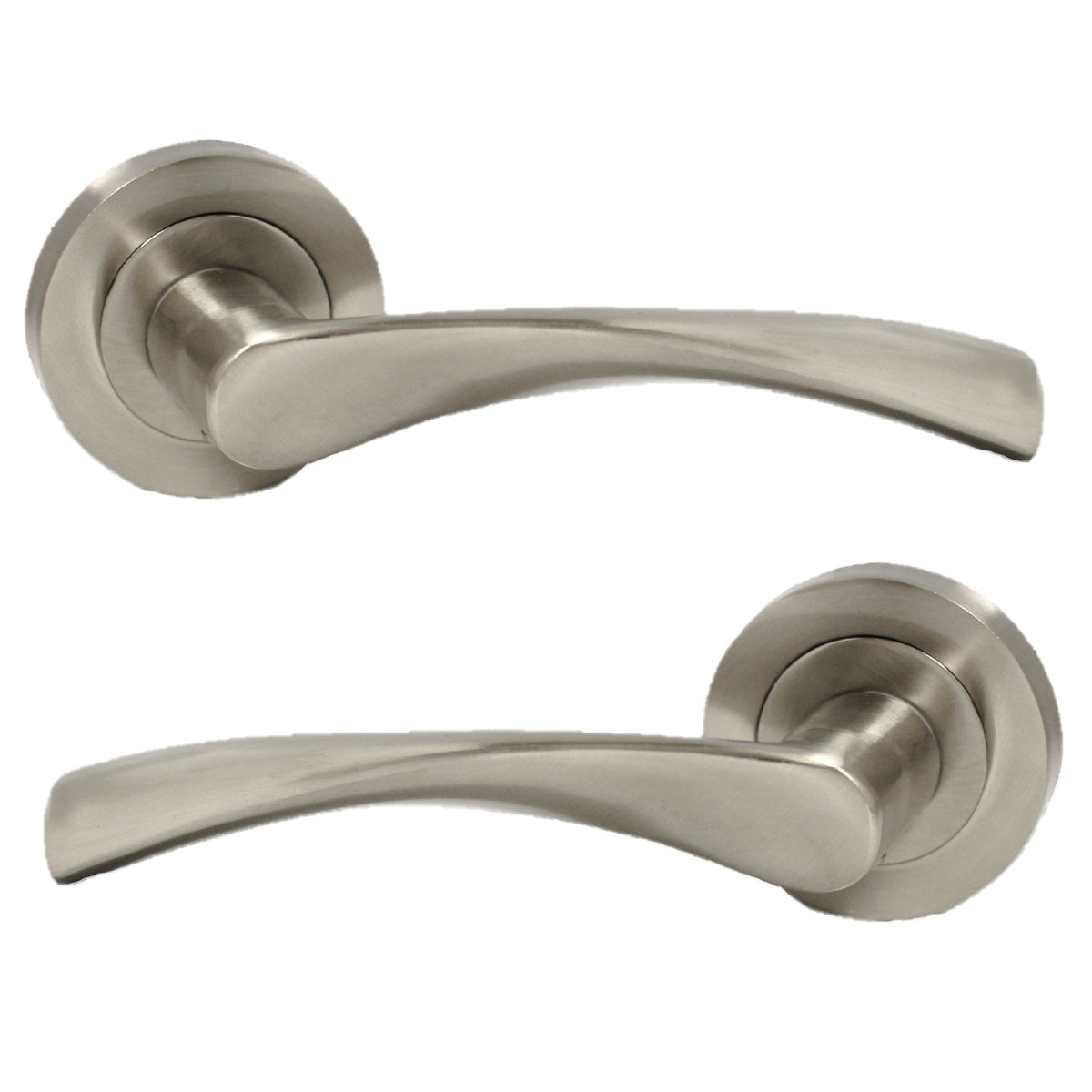 Marketplace JPG companion for Astrid Door Handles Latch Twist Lever on Rose - Satin 120mm - 50mm