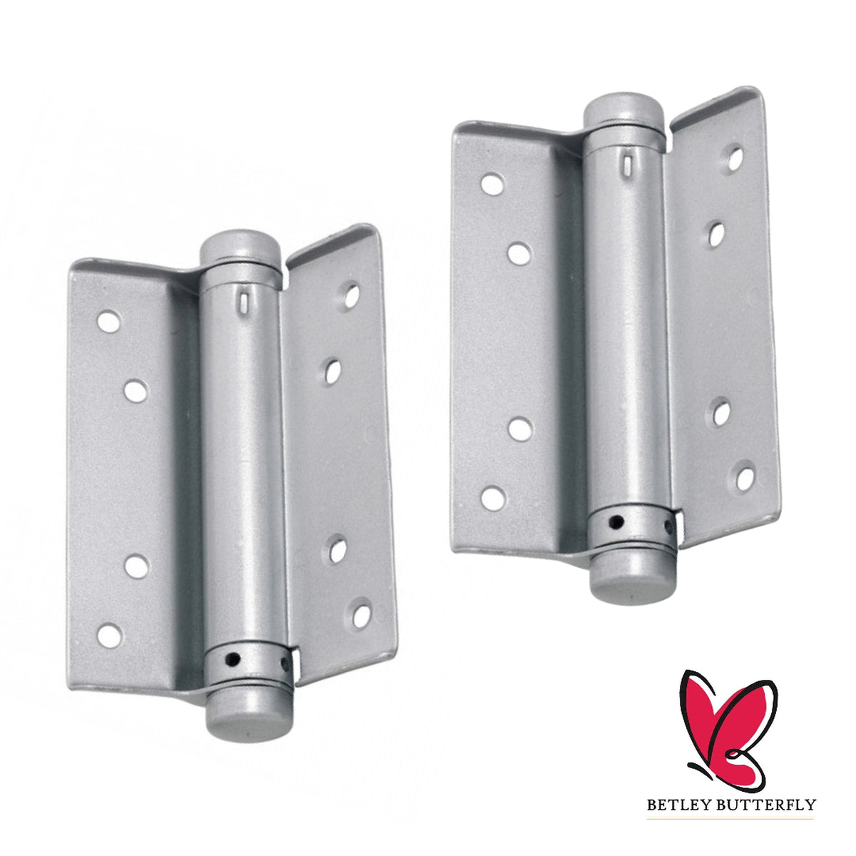 Marketplace JPG companion for Spring Door Hinges + Fittings Single Action 75 100 125mm Silver Laq Kitchen Door