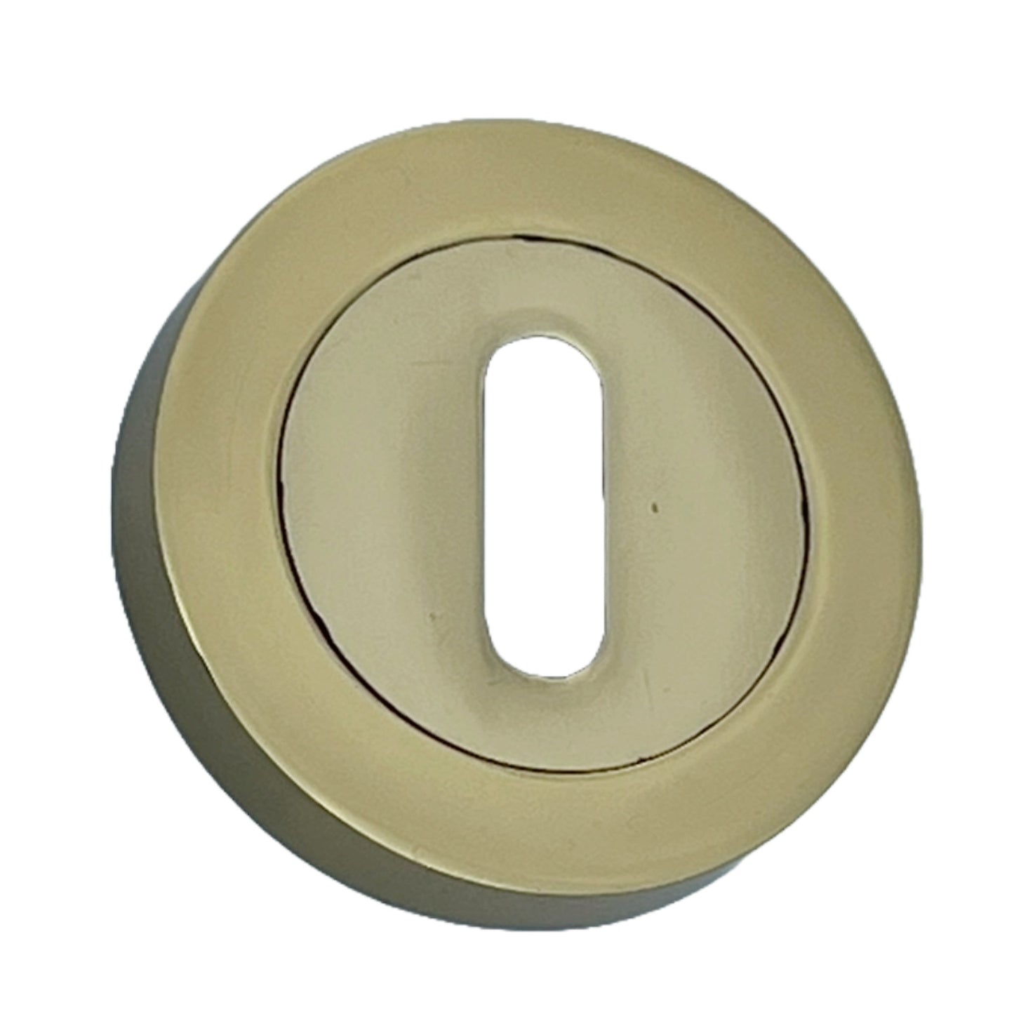 Marketplace JPG companion for Escutcheon Polished Brass Pair Keyhole Cover Mortice Door Lock Cover - 52mm