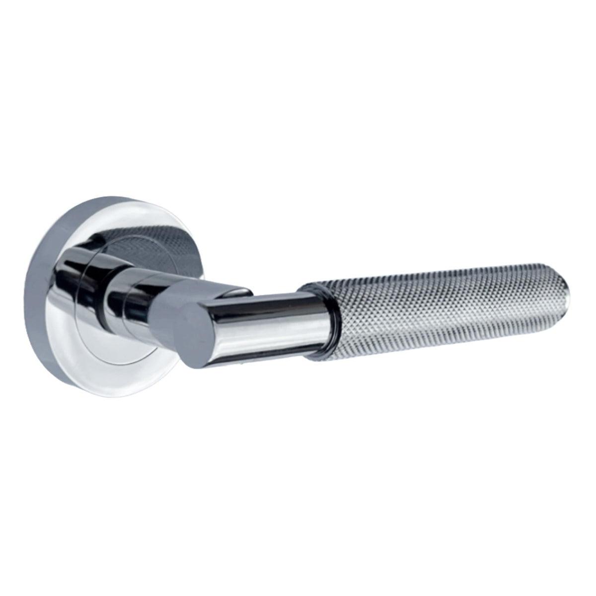 Marketplace JPG companion for Knurled Turning Door Handles Chrome Lever on Rose Latch Handle Key Lock Set