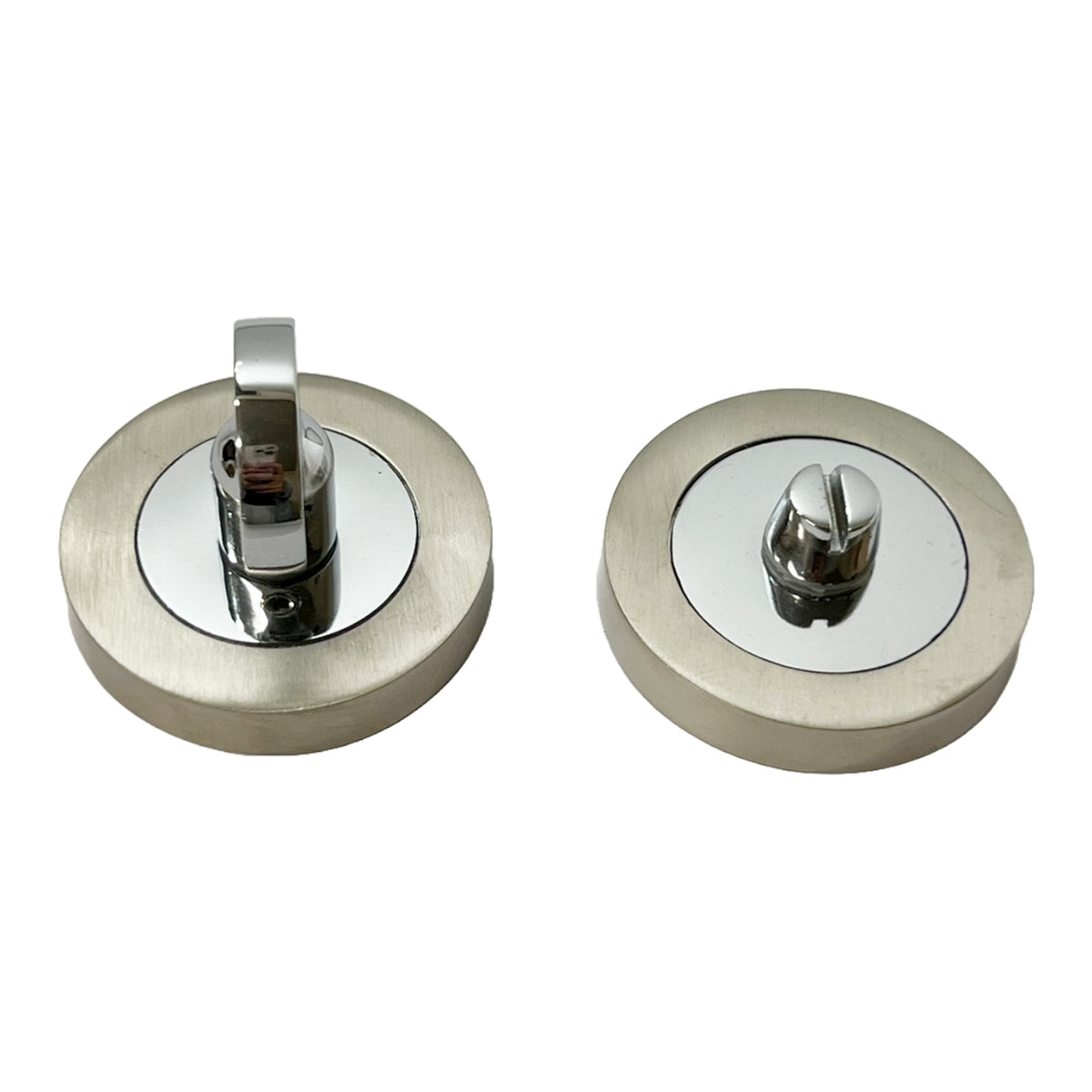 Marketplace JPG companion for Bathroom WC Door Thumb Turn & Release Toilet Chrome Satin Duo - 10mm