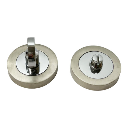 Marketplace JPG companion for Bathroom WC Door Thumb Turn & Release Toilet Chrome Satin Duo - 10mm