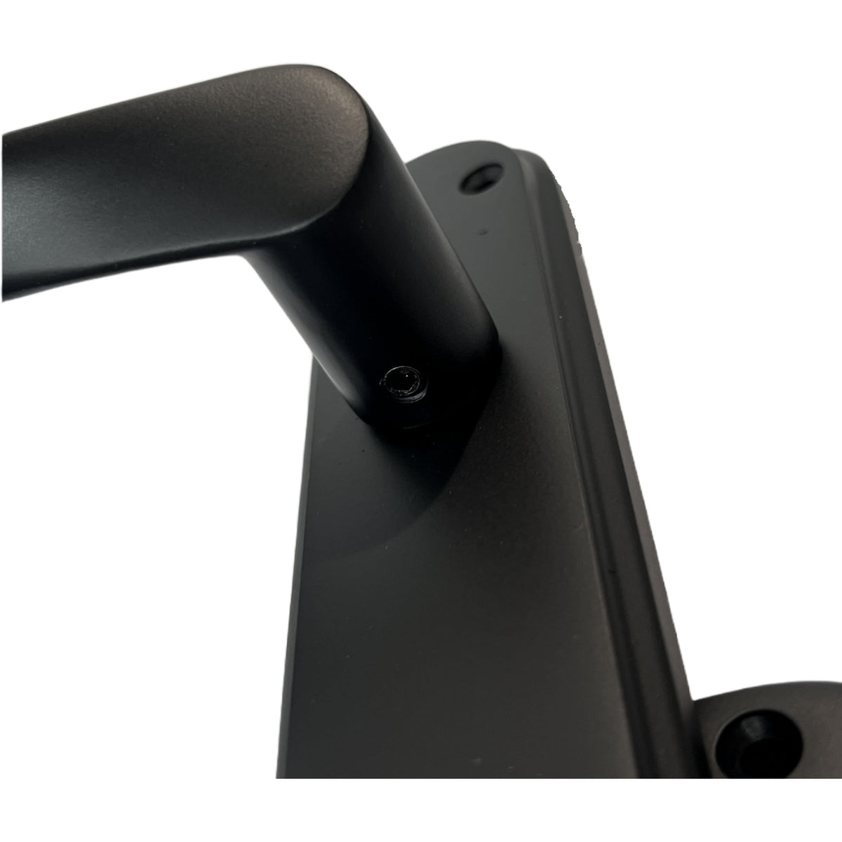 Marketplace JPG companion for Genova Door Handles Matt Black Twist Lever Latch on Modern Marina Backplate
