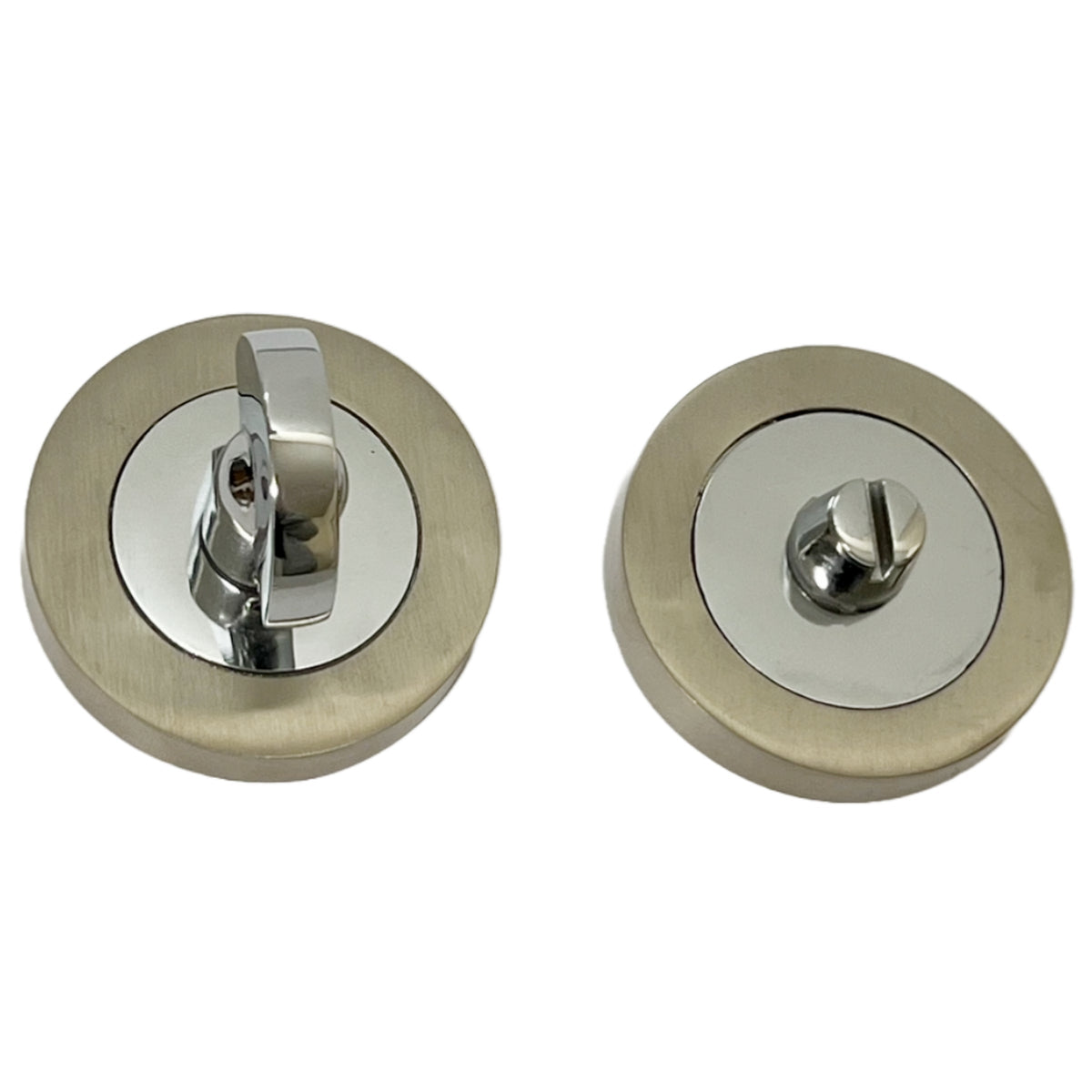 Marketplace JPG companion for Bathroom WC Door Thumb Turn & Release Toilet Chrome Satin Duo - 10mm
