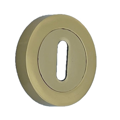Marketplace JPG companion for Escutcheon Polished Brass Pair Keyhole Cover Mortice Door Lock Cover - 52mm
